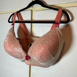 Nursing bra Lace-Accent Coral and Cream Underwire Bra new